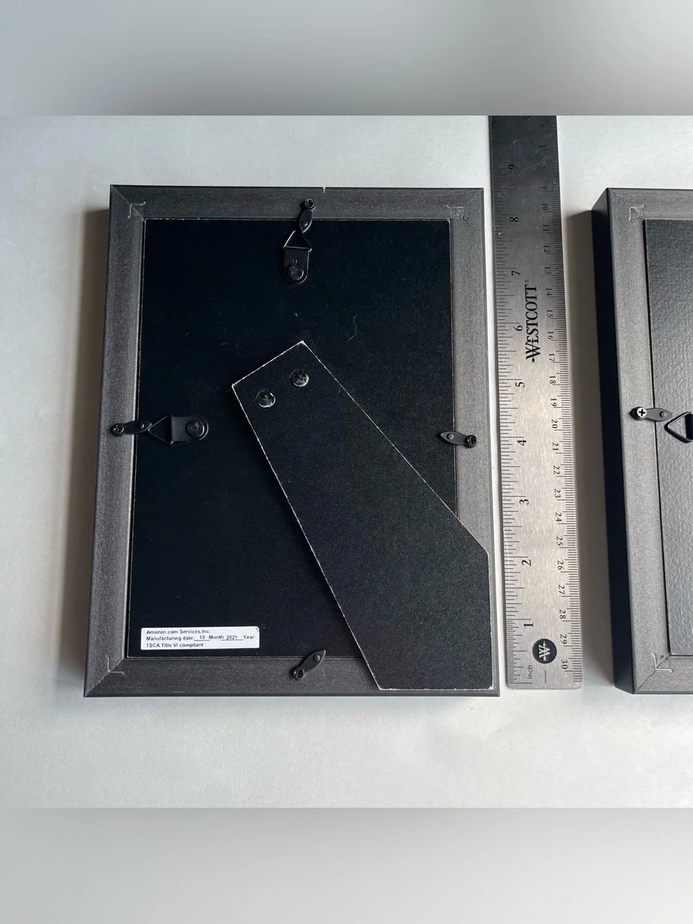 Black Wood Picture Photo Frames w/ Fine Art Prints-Set of 2